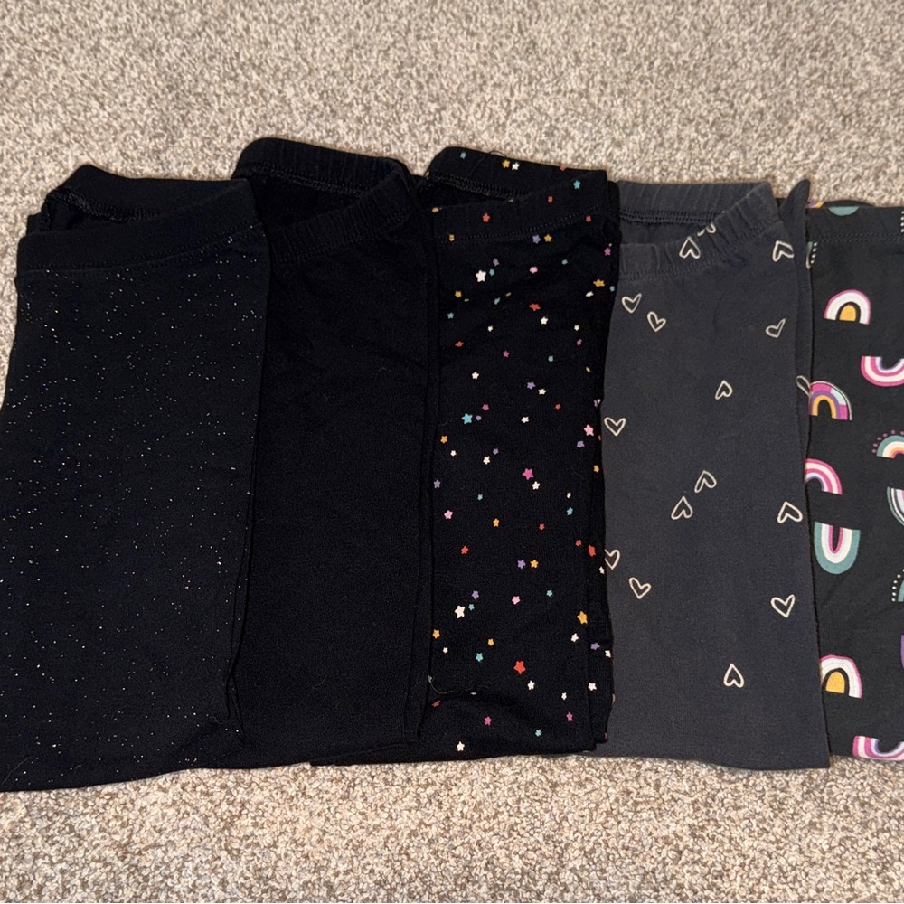 LIKE NEW - Cat & Jack Girls Leggings (5T) BUNDLE